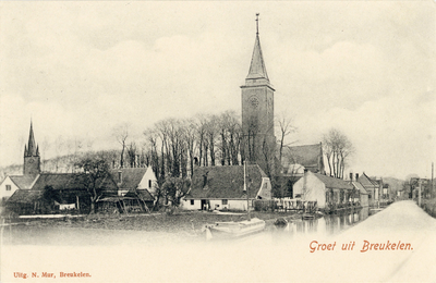 8638 Gezicht op de dorpskom van Breukelen uit het westen, met rechts de Stationsweg.
